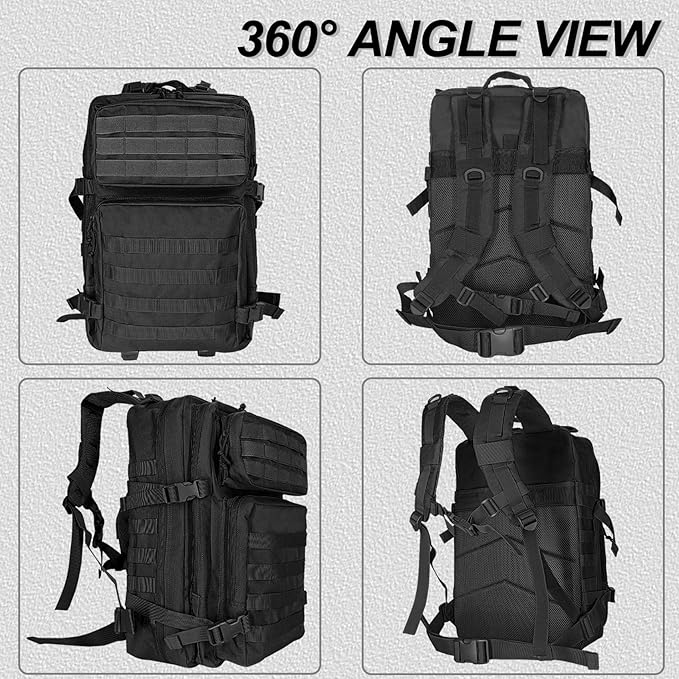HEMSO Military Tactical Backpack 45L Outdoor Assault Survival Travel Backpack Waterproof Suitable for Hunting Hiking &amp Camping and Other Outdoor Activities