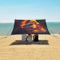 ALAZA Fierce Fox Beach Tent Sun Shelter Portable Canopy Sunshade for Outdoor Camping Picnics Backyard Fun 10x9 ft