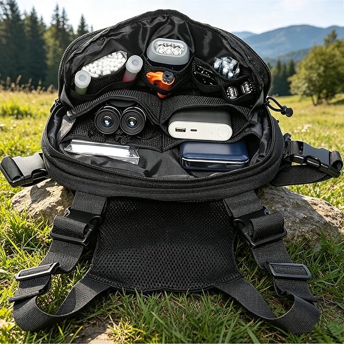 Tactical Chest Pack EDC Chest Bag Utility Molle Chest Rig Pouch with CCW Compartment Adjustable Strap Admin Pouch