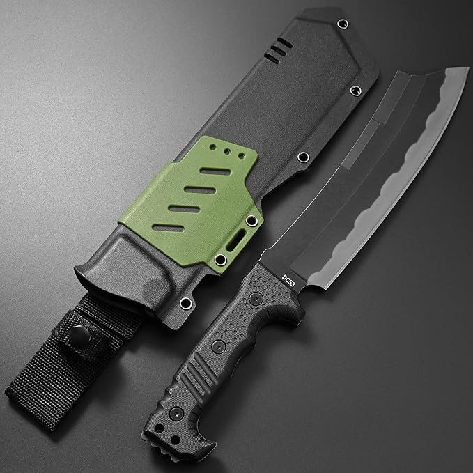 Gtkii GTK10 Fixed Blade Knife DC53 Steel Blade Full Tang Nylon Fiberglass Handle Massive Cool Knifes for Jungle Hunting Camping Bushcraft Adventure