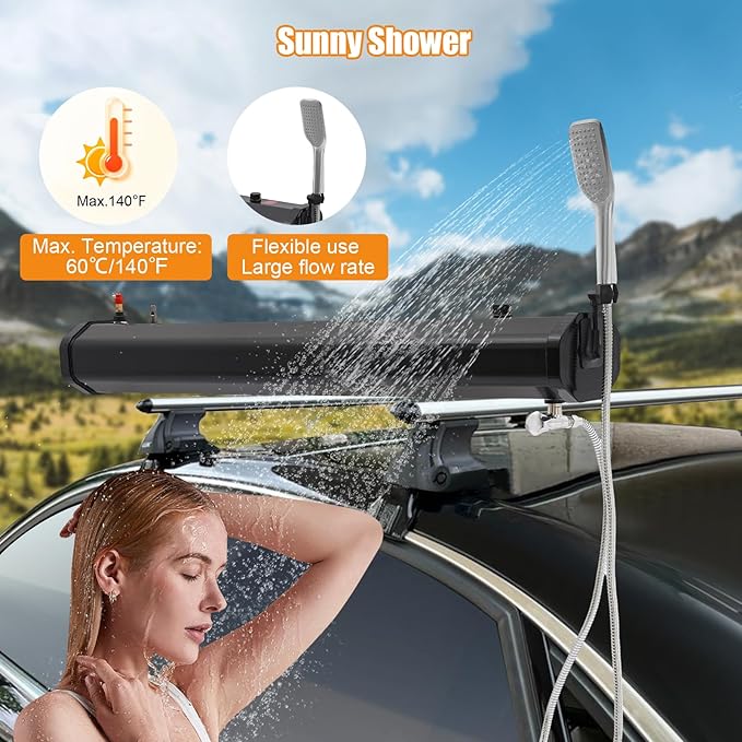 4.76 Gallon Upgraded Pressurized Water Tank for Camping Shower Off Road Shower for Overlanding Portable Water Storage Mount on BumperRoof Rack Mount for VehiclesTrucksSUV