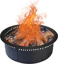 SoulMate Outdoor 45-Inch Outer/39-Inch Inner Fire Pit Ring SmokelessDuty Solid Metal Steel Round Firepit Rim Insert for DIY Fire Pits Outdoor Above or In-Ground Camping Garden Patio Backyard.