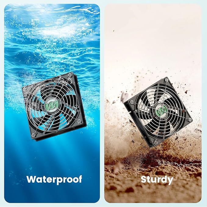 Solar Fan with Battery Solar Fan for Greenhouse &amp Chicken Coop Rechargeable Solar Fans for Outside Solar Powered Exhuast Fans for Outdoor Doghouse Shed Circulation Vent Ventilation Cooling