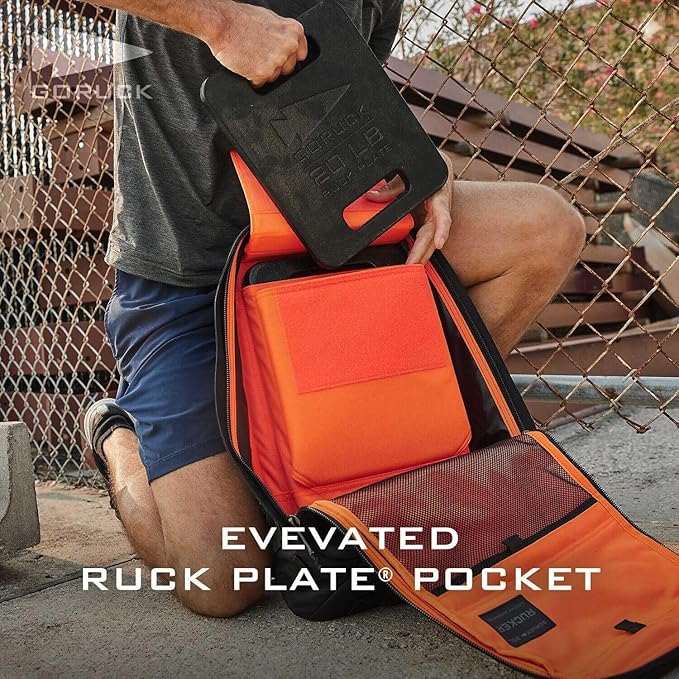 GORUCK Rucker 4.0 15L Black - Purpose Built Rucking Backpack Military Weight Training Rucksack w/Ruck Plate Pocket and Extra Padded Straps