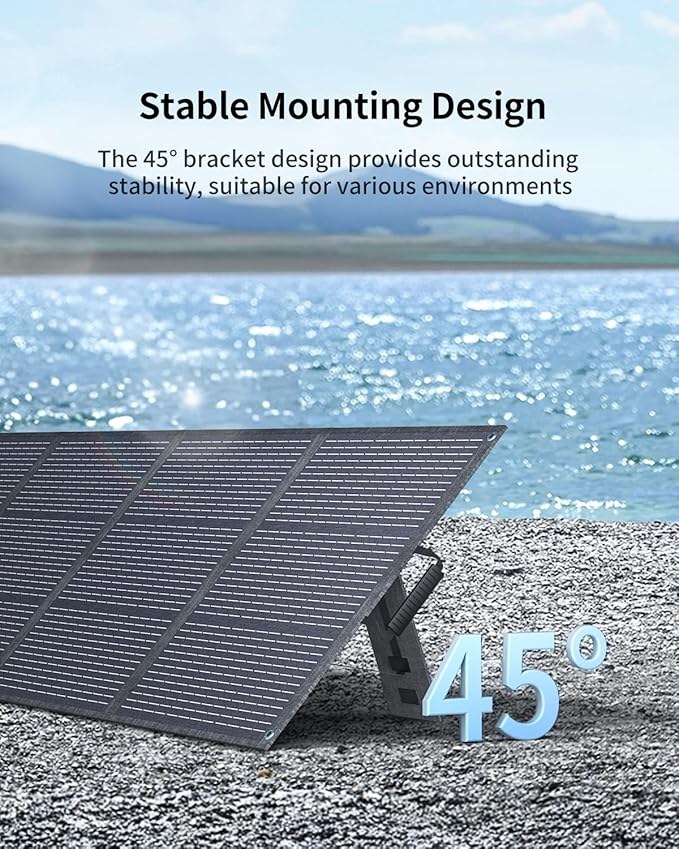 200W Portable Solar Panel with Kickstand Foldable &amp Durable 23.5% High Efficiency Waterproof IP68 for Power Station Off Grid Outdoor Adventures Camping RV Road Trip Home (200W Solar Pannel)