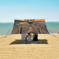 ALAZA Screaming Skull Beach Tent Sun Shelter Portable Canopy Sunshade for Outdoor Camping Picnics Backyard Fun 10x9 ft
