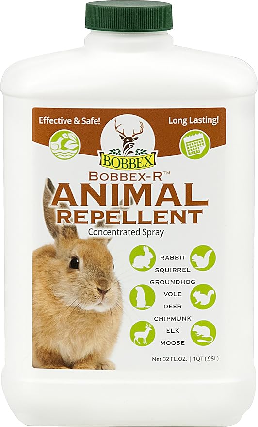 Bobbex Concentrated Animal Repellent Rabbit Squirrel and Chipmunk Repeller Concentrate (32 oz.) B550120