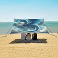 ALAZA Lightning Dragon Beach Tent Sun Shelter Portable Canopy Sunshade for Outdoor Camping Picnics Backyard Fun 10x9 ft