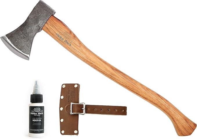 1844 Helko Werk Germany Traditional Black Forest Woodworker Axe - Made in Germany Hand Forged Bushcraft Axe and Forest Axe for Cutting Head 2.25 lbs Handle 24 in. (Black Forest Wood Worker) #13562