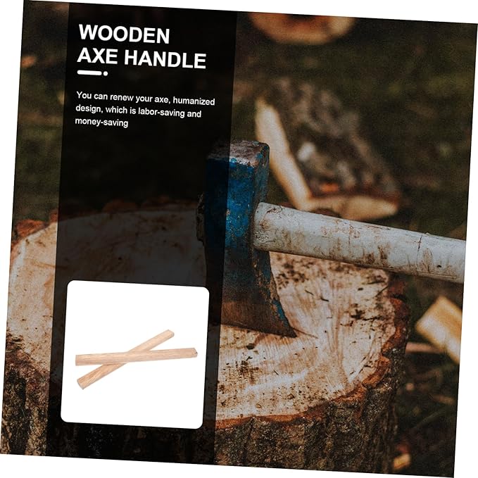 NUOBESTY 2pcs Durable Wood Handle Replacement for Axes Ergonomic Design for Woodworking Splitting Chopping Comfortable and Safe Grip for Tool Restoration