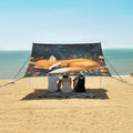 ALAZA Fox Sleeping Flowers Beach Tent Sun Shelter Portable Canopy Sunshade for Outdoor Camping Picnics Backyard Fun 10x9 ft