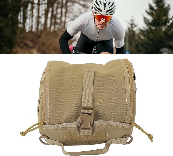 Helmet Bag Pack Camping Helmet Bag Canvas Scratch Prevention Adjustable Helmet Storage Bag for Hard Hats Helmet Military Carrying Pouch for Sports Hunting Shooting (Khaki)