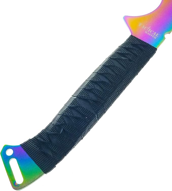 Fantasy Fixed Blade Machete with Nylon Carrier. for Camping Collections Outdoor Sports Gifts