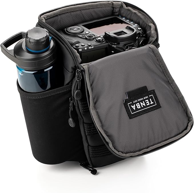 Tenba Axis v2 4L Top Loader Camera Bag for DSLR or Mirrorless Camera with Attached 24-70mm (or 70-200mm 2.8 When Bag is expanded) – Black (637-750)