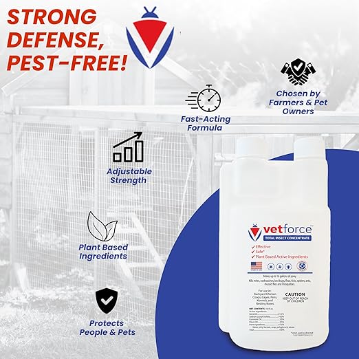 Total Insect Concentrate - Insect Management Suitable for Indoor and Outdoor Use - Broad-Spectrum Formula - 16oz Concentrated Formula