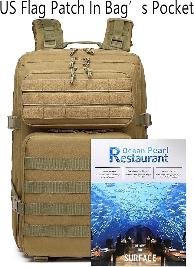 ATBP Military Tactical Molle Rucksack Backpack Large Travel Backpack Hiking Daypack Camping Hunting Backpack