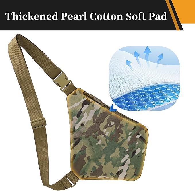 CCW Sling Bag for Concealed Carry Tactical Crossbody Sling Bag with Quick Access Compartment Low Profile Shoulder Chest Bag for Men &amp Women