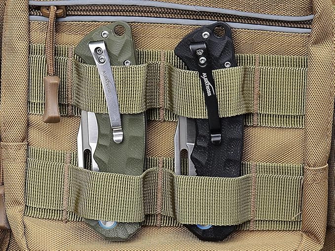 ALBATROSS Outdoor Style Father's Day Gifts Green Ultra-Light Pocket Knife 2oz Satin D2 Blade G10 Handle Liner Lock Thumb Hole Gift Box for Father's Day Birthday