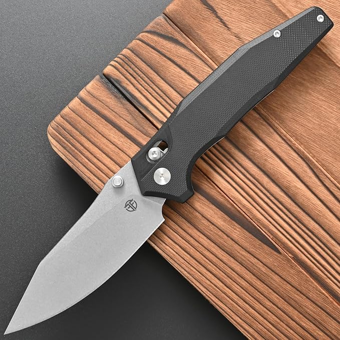 FF20 Folding Pocket KnifeVG10 Steel Blade G10 Handle EDC Tool Knife for Outdoor Camping Hunting Fishing Working(Black)