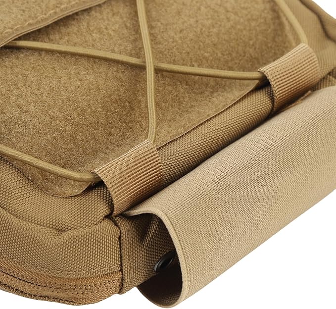 Hiking Fanny Pack Drop Pouch Oxford Cloth Sub Abdominal Carrying Kit Bag Utility Tool Pouch Fanny Pack for Chest Rig Vest (Khaki)
