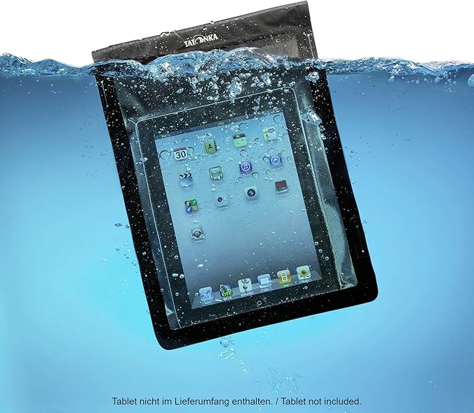 Tatonka WP Dry Bag (A6 / A4) - Waterproof Tablet/Mobile Phone Case with Viewing Window for Operating Touch Displays - Waterproof According to IPX7 Standard - A4 or A6 Format Black (A4) A4 (375 x