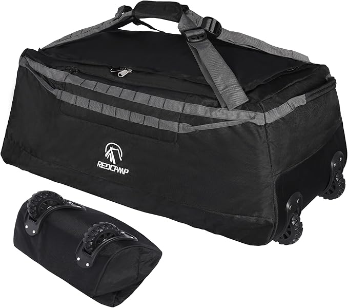 REDCAMP 85L/120L/140L Foldable Duffle Bag with Wheels Large Travel Duffel Bag