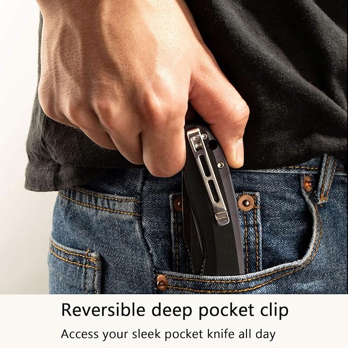CIVIVI Folding Pocket Knife Baklash C801H (Double Black)