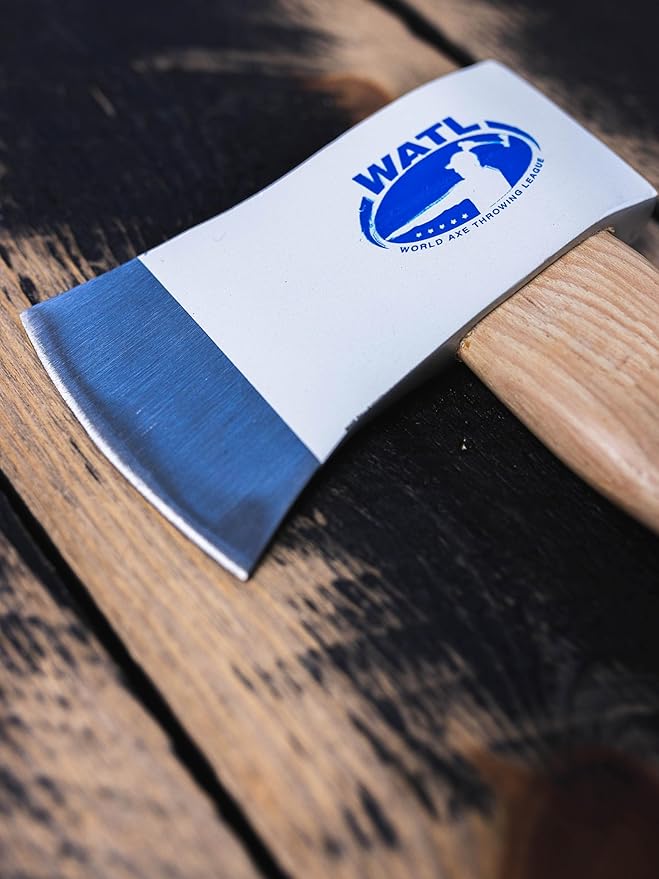 The NEW 19 Handle Competition Thrower: World Axe Throwing League Premium Competition Throwing Axe with Throwing Hatchet Hickory Wooden Handle
