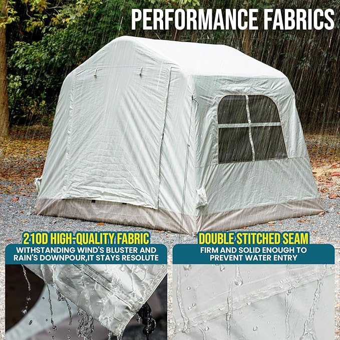 TAILI Inflatable Blow Up Tent for Camping with Hand Pump for 2/3/4/6 Person Easy Setup Outdoor Inflatable Oxford Waterproof Air Tent House for Family Camping Adult