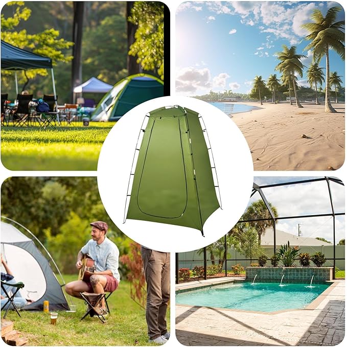 Camping Shower Shower Tent Portable Changing Room Multifunctional 4-in-1 Design Quick Pop-Up Setup with No Tools Required 120x120x190cm/47.24x47.24x74.8 Inches for Camping