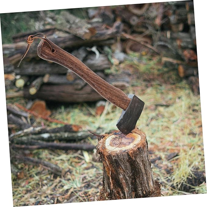 Levemolo 2pcs Wooden Handle Replacement for Axes Ergonomic Slip Design for Enhanced Control Durable Construction for Camp Axe Repair Comfortable Grip for Precision Use