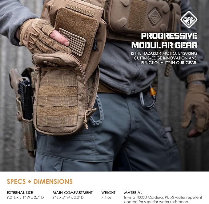 Hazard 4 Hazard 4 Broadside Large Utility Pouch with Molle 9 X 5-Inch Black