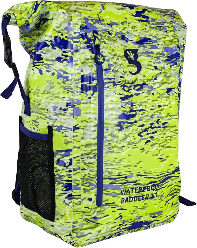 geckobrands Paddler 30L Waterproof Backpack – Durable PVC Tarpaulin Bag for Extreme Conditions