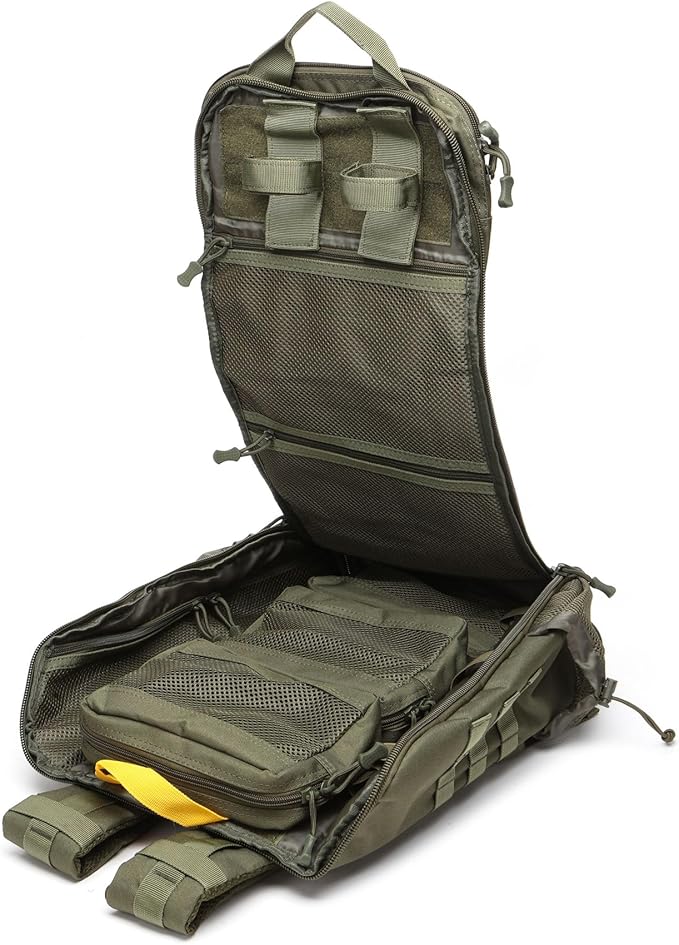 40L Waterproof Tactical Medical Backpack First Aid Bag for Hiking Trekking Hunting Fishing Camping Outdoor Sports (Green)