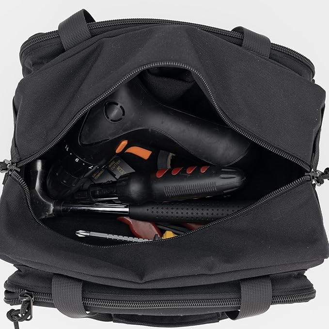 Coreflex 12-Inch Heavy Duty Tool Bag Tactical Gear Range EDCTool Bag for cars Multi-Purpose Work Bag for MechanicsElectricianCarpentersBuildersPlumbers 12 X 7 X 7 (Black)