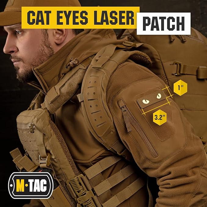 EDC Essentials Bundle: Small Companion Waist Pack USA Flag Patch Glow-in-the-Dark Cat Eyes