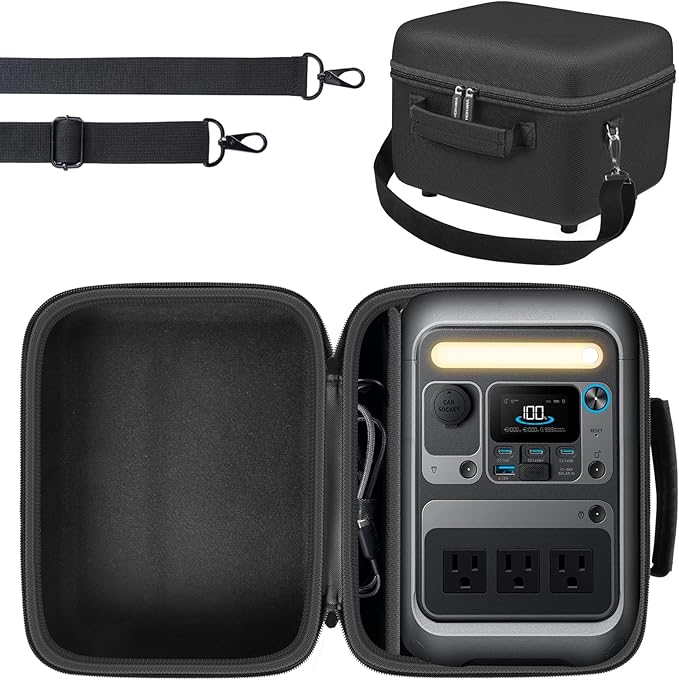 ANKHOH Case for Anker SOLIX C300 Portable Power Station Battery Solar Generator Storage Holder for Charging Cable and Accessories?Box Only (for Anker SOLIX C300)