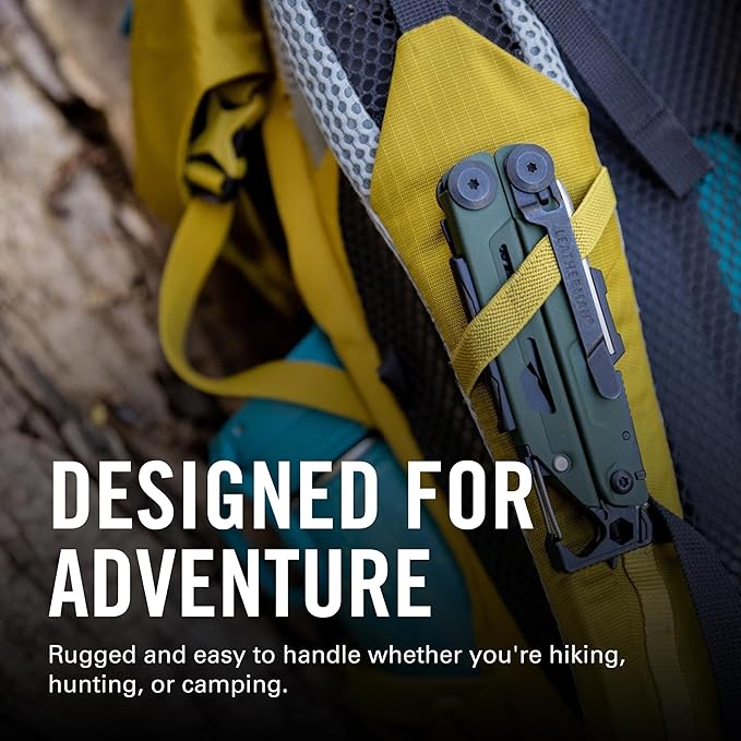 LEATHERMAN Signal 19-in-1 Multi-tool for Outdoors Camping Hiking Fishing Survival Durable &amp Lightweight EDC Made in the USA Topographical Print
