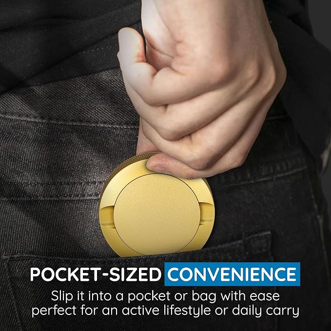 Premium Pouch Container | Metal Can | Moisture &amp Odor Proof Snus Can | Pouch Accessories (Gold)