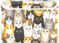 Storage Cube with Lid Cats Portrait Print 16.5×12.6×11.8 IN Collapsible Large Capacity Foldable Storage Basket Bin Organizer