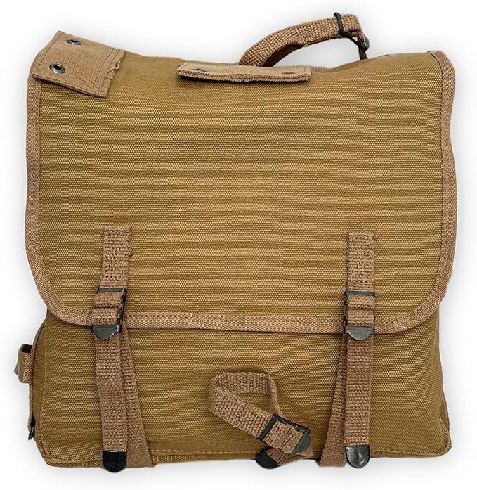 US M-1941 Haversack WW2 Field Bag Vintage Khaki Canvas Backpack WWII M1941 Upper Pack