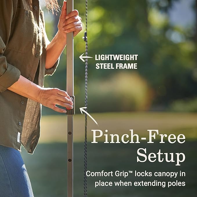 Coleman Oasis Lite Pop-Up Canopy Tent with Side Wall Attachment Portable Shelter with Easy Setup &amp Takedown Wheeled Carry Bag Included 7x7/10x10ft Sizes