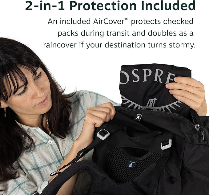 Osprey Fairview Trek Women's Travel Backpack - Hybrid Backpacking &amp Travel Bag with Internal Organization