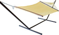 Jumbo Caribbean Hammock and Metal Tribeam Stand (Cream)