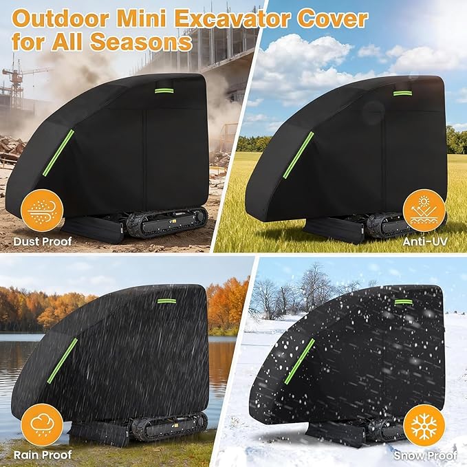 Mini Excavator Cover for LiuGong 9018F 2020-2026 Water Resistant Compact Excavator Storage Cover All-Weather Outdoor Protection for Small Digger