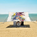 ALAZA T-rex Dinosaur Tyrannosaurus Dino Beach Tent Sun Shelter UPF50+ Protection Beach Shade Canopy w/ 4 Sandbags for Outdoor Camping Fishing Backyard Fun Picnic 10x9 ft