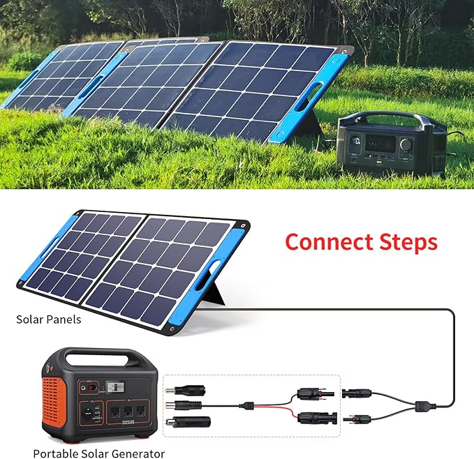 ELFCULB Solar to DC 8mm Cable 14AWG 20FT Solar Panel Connector to DC7909 Male Connector Cable for Solar Generator Portable Power Station