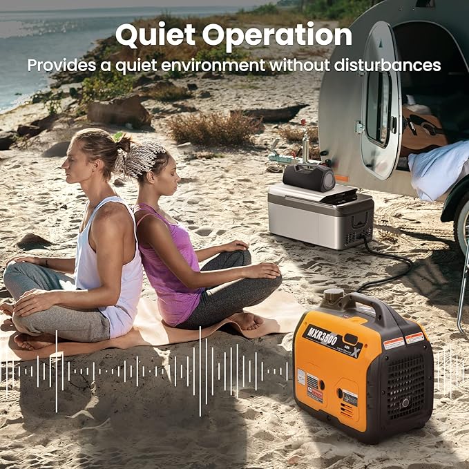 MaXpeedingrods 3500 Watt Portable Inverter Generator Gas Powered EPA Compliant Compact and Lightweight for Home Backup Power Outdoor Camping RV and Trailer