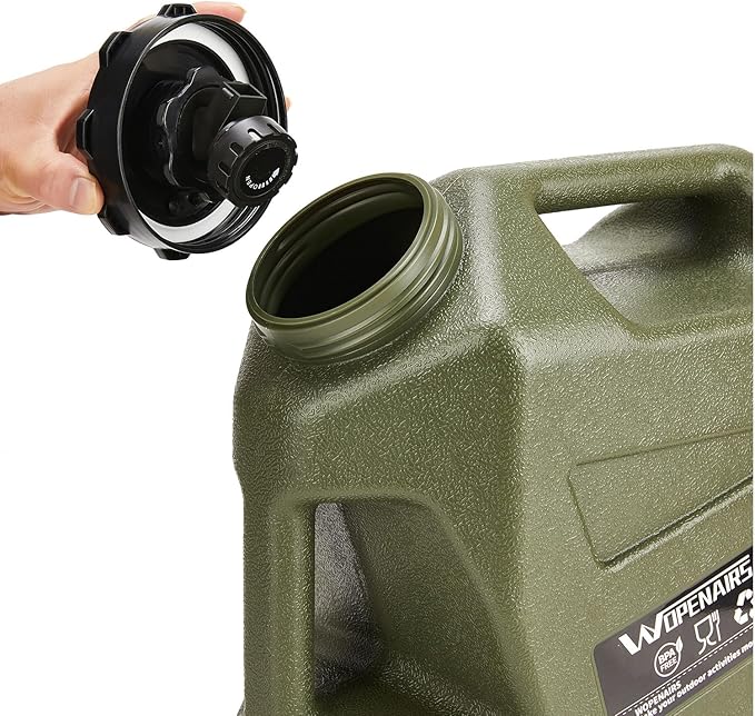 Water Container Water Jug with Spigot with (3.2-5) Gallons Portable No Leakage for CampingVehicle Car Hiking Hurricane Supplies RV