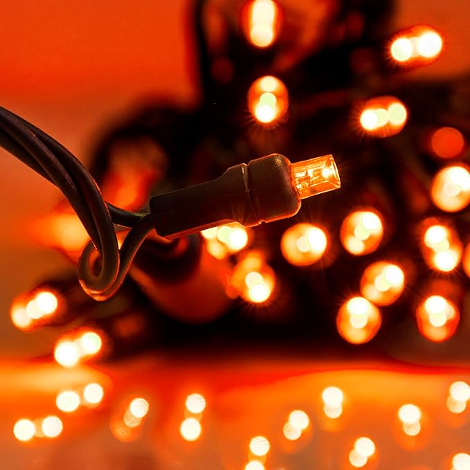 Pro Christmas LED Christmas Lights – 70 Count Wide Angle Conical String Lights – Professional Grade Indoor/Outdoor Commercial Holiday Light Set for Trees Bushes &amp Décor – Amber